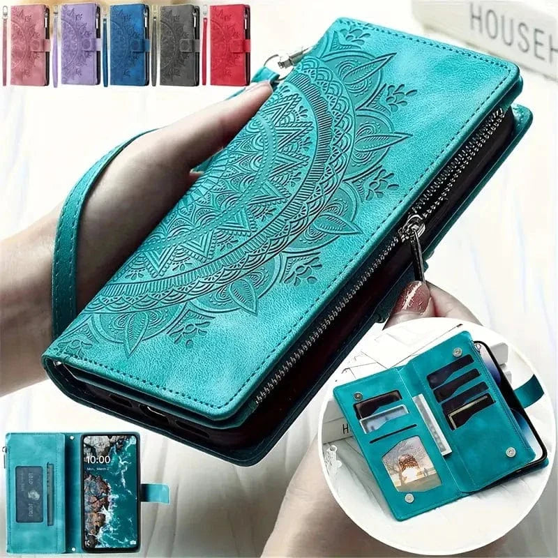 Stylish Leather Lanyard Wallet Case