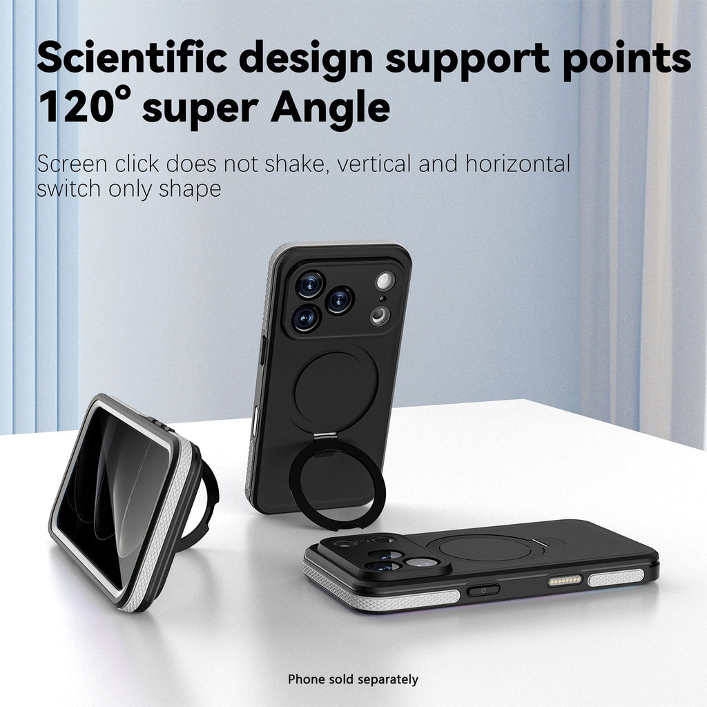 iPhone 17 Pro Max Waterproof Case - MagSafe Kickstand, Integrated Screen & Camera Protection | Oasis Series