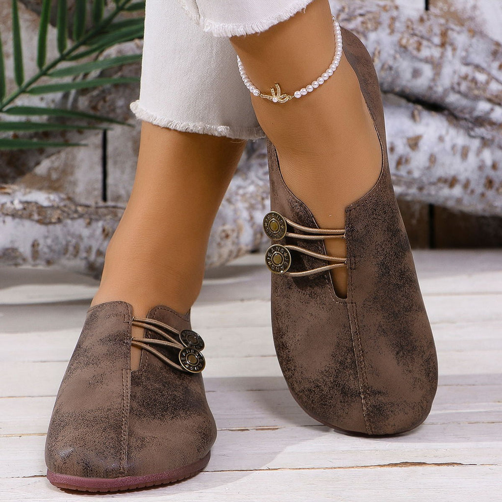 PU Leather Slip-On Sandals