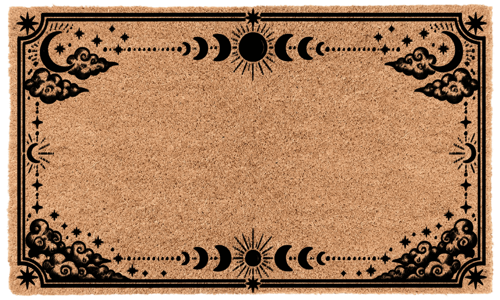 Constellations Border Personalized Coir Mat