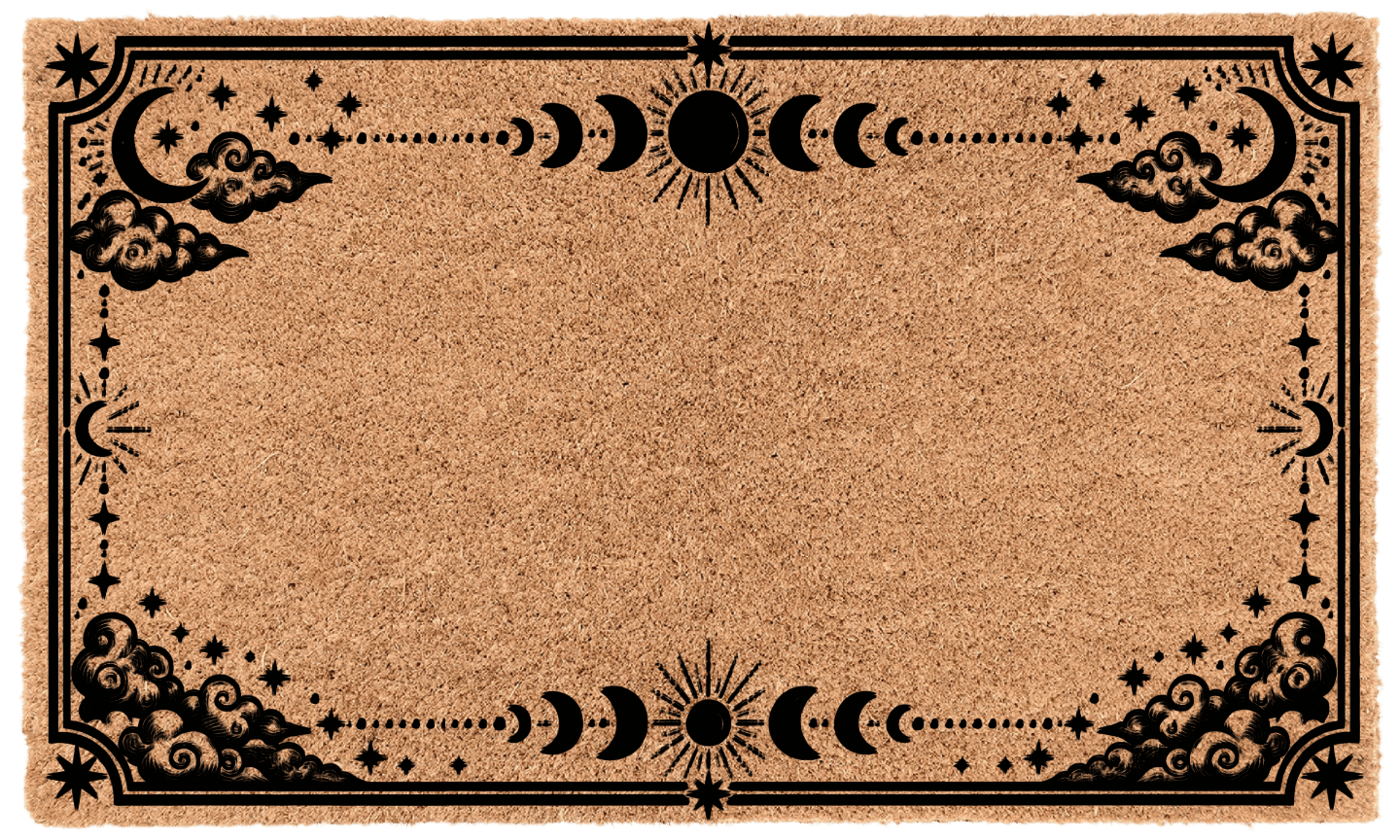 Constellations Border Personalized Coir Mat