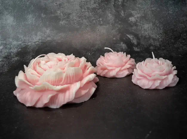 Huge Peony Candle | Sculptural Soy Wax