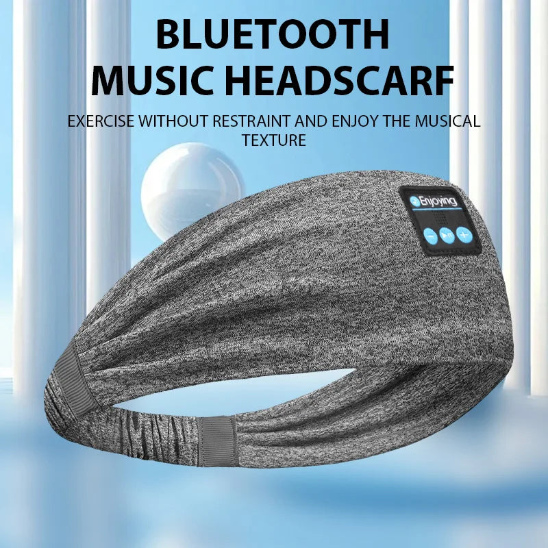 Wireless Bluetooth Headband Sleeping Headphones Sports Earphone/Headscar Music Hat with HD Stereo Speakers Eye Mask  for Side Sl