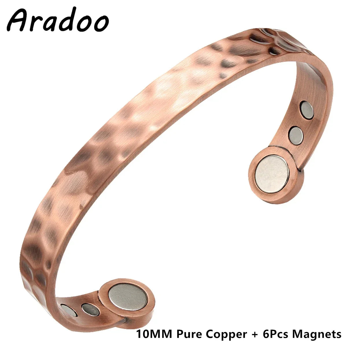 ARADOO Pure Copper Bracelets for Women 3500 Gauss Magnetic Therapy Braided Cuff Bangle Jewelry Gift