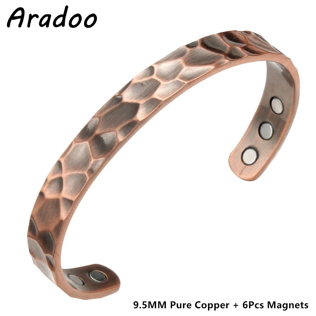 ARADOO Pure Copper Bracelets for Women 3500 Gauss Magnetic Therapy Braided Cuff Bangle Jewelry Gift
