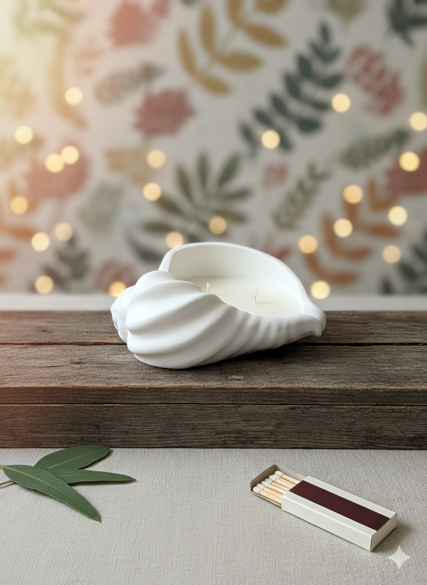 Jesmonite Seashell Candle
