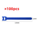 50pcs Reusable Hook and Loop Cable Ties Fastening Straps Multi-Purpose Wire Organizers for Computer/TV/Electronic Devices