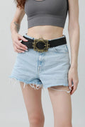 Vintage Western Belt – Geometric Buckle Cowboy Style 🤠⛓️