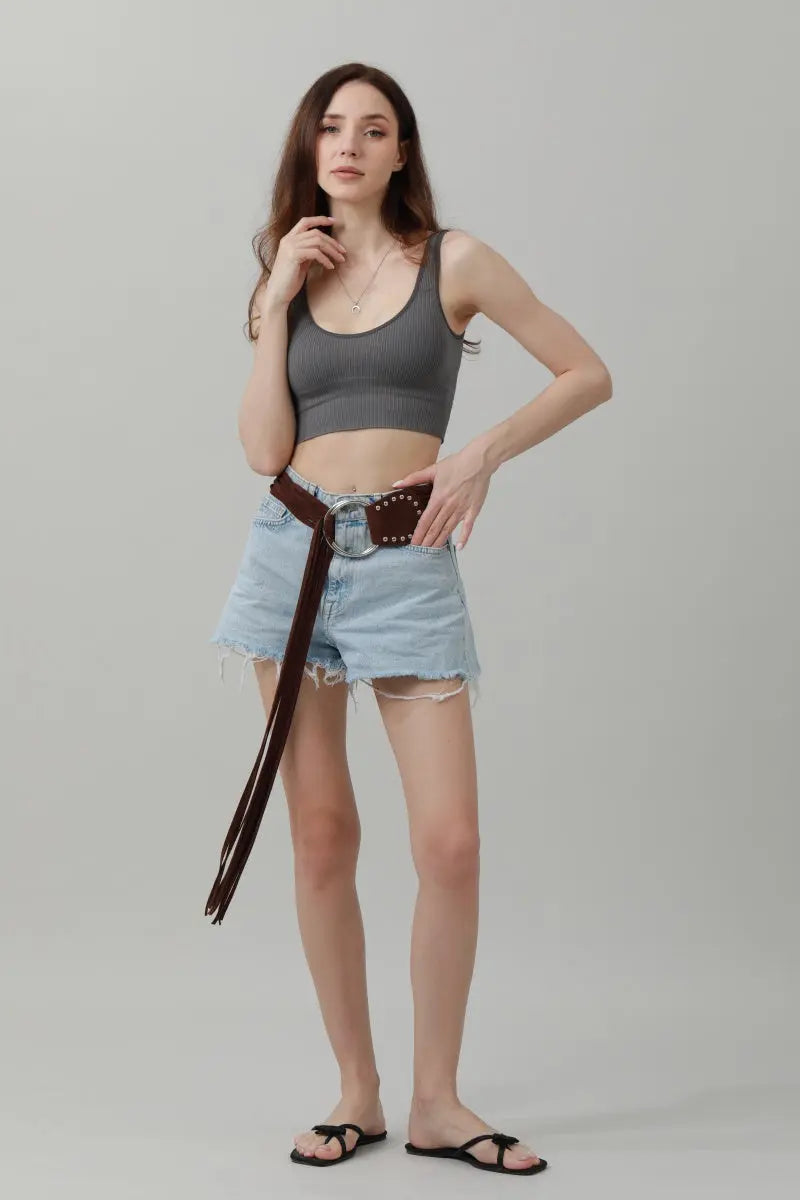 Long Fringe Waist Cincher – Vintage Draped Sash Belt 🌟🤠