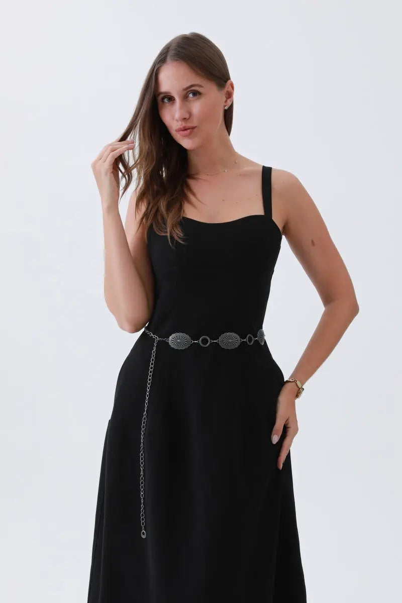 Western Chain Link Belt – Edgy Oval & O-Ring Buckle🤠⛓️