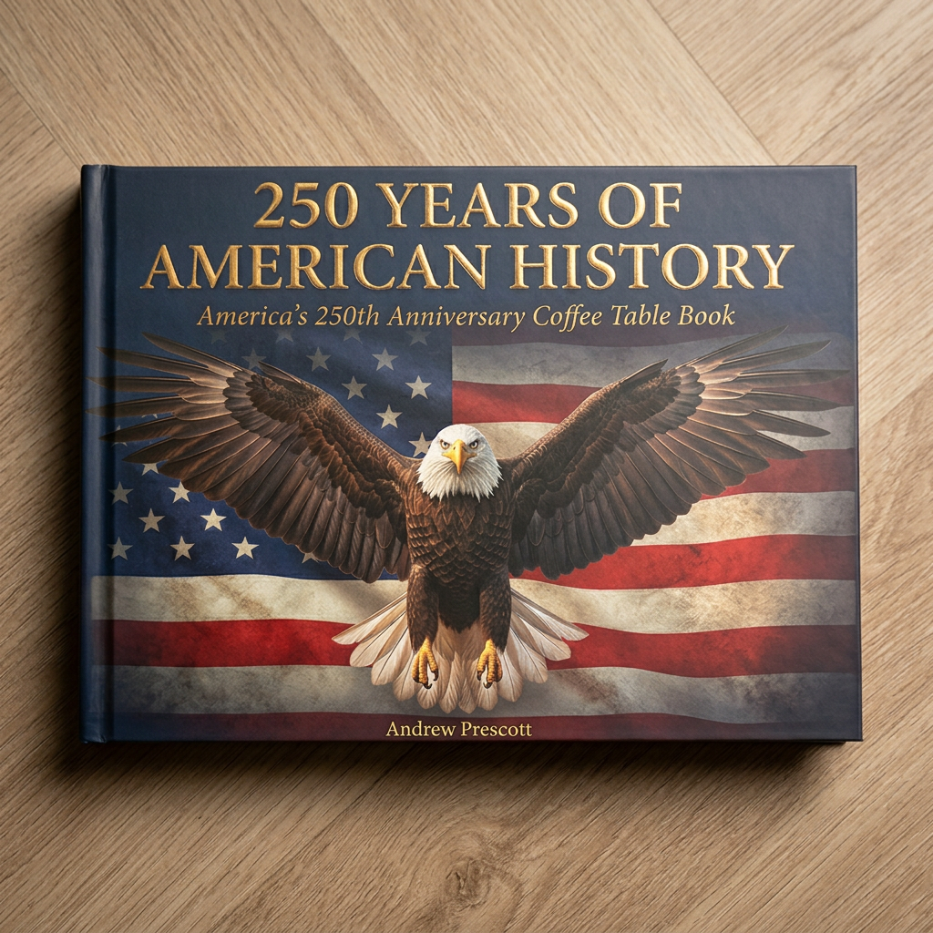 250 Years of American History: America's 250th Anniversary Coffee Table Book (200 Pages)