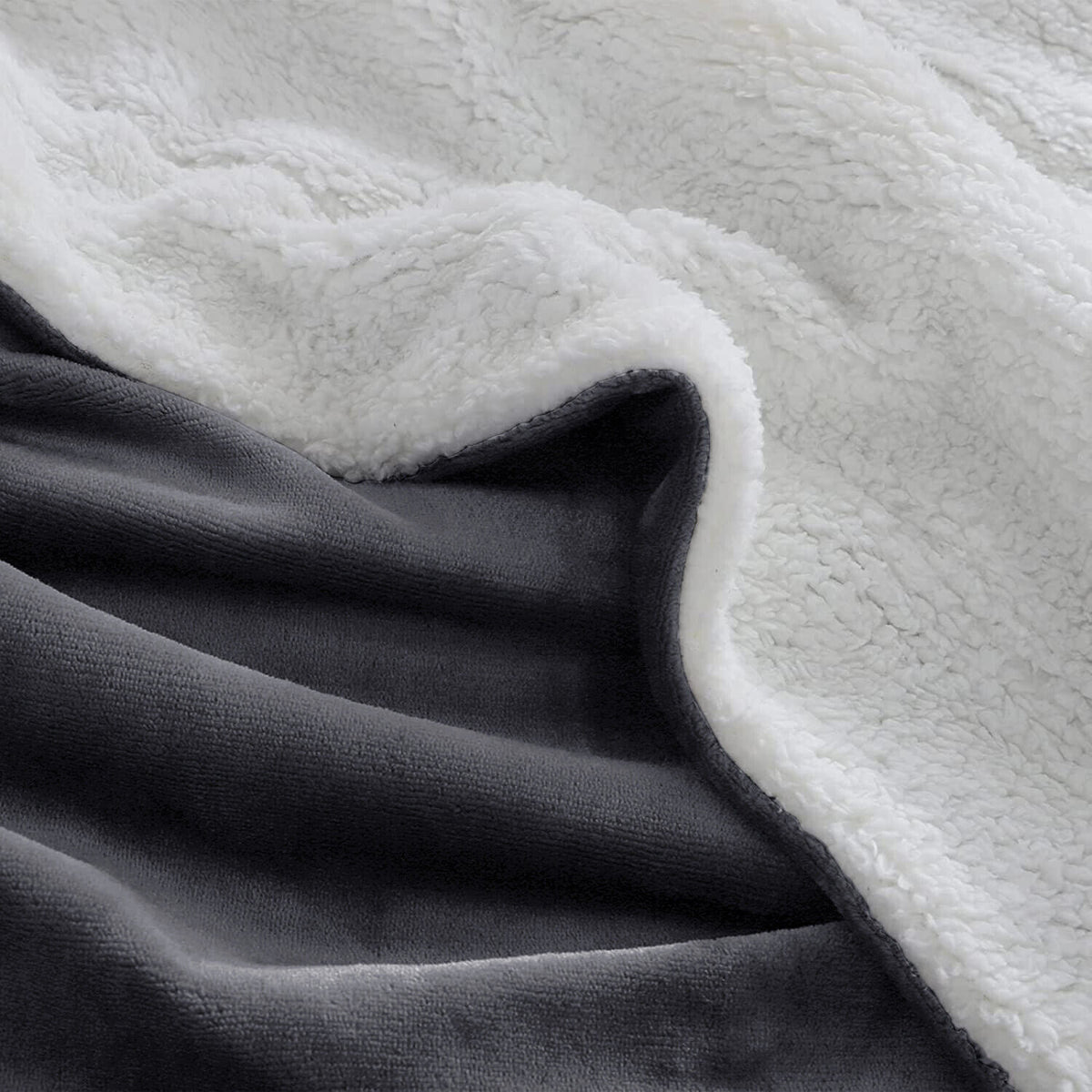 Large Sherpa Fleece Blanket 400 Gsm Super Soft Reversible Warm Sofa Bed Throws