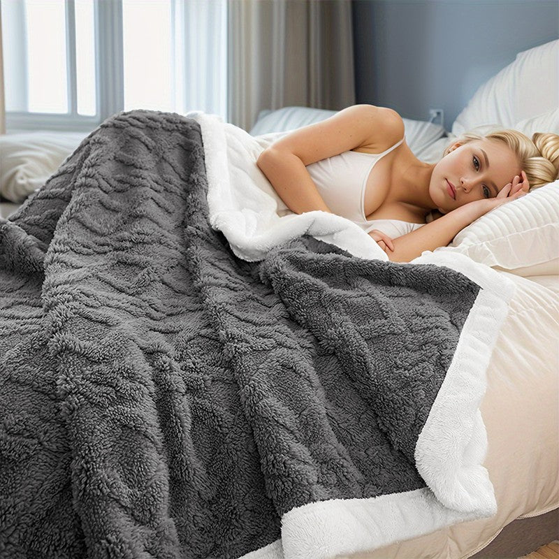 400GSM Ultra Soft Fleece Throw Blanket Twin Queen King, Cozy Bed Sofa Blanket