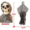 Halloween Skeleton Ghost Hanging Decor Spider Web Horror Party Outdoor Prop