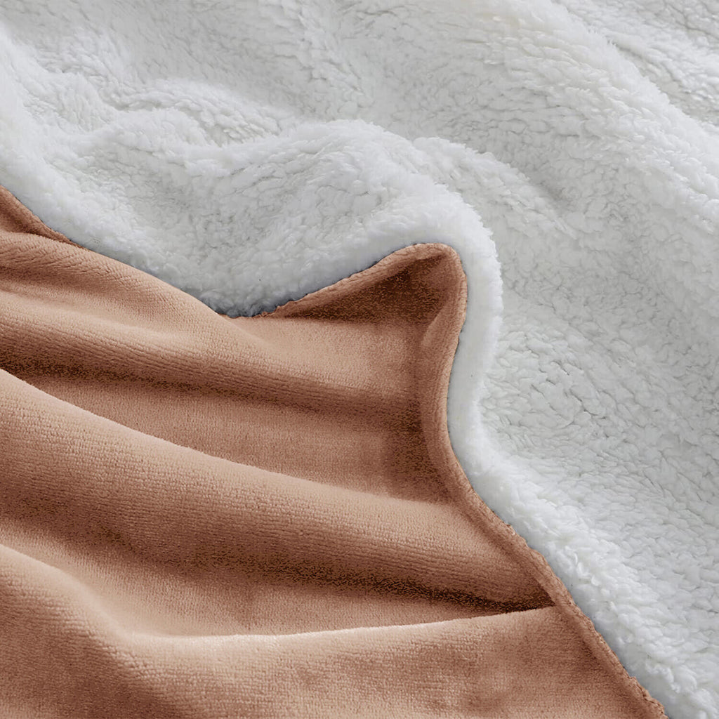 Large Sherpa Fleece Blanket 400 Gsm Super Soft Reversible Warm Sofa Bed Throws