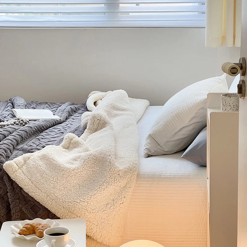 400GSM Ultra Soft Fleece Throw Blanket Twin Queen King, Cozy Bed Sofa Blanket