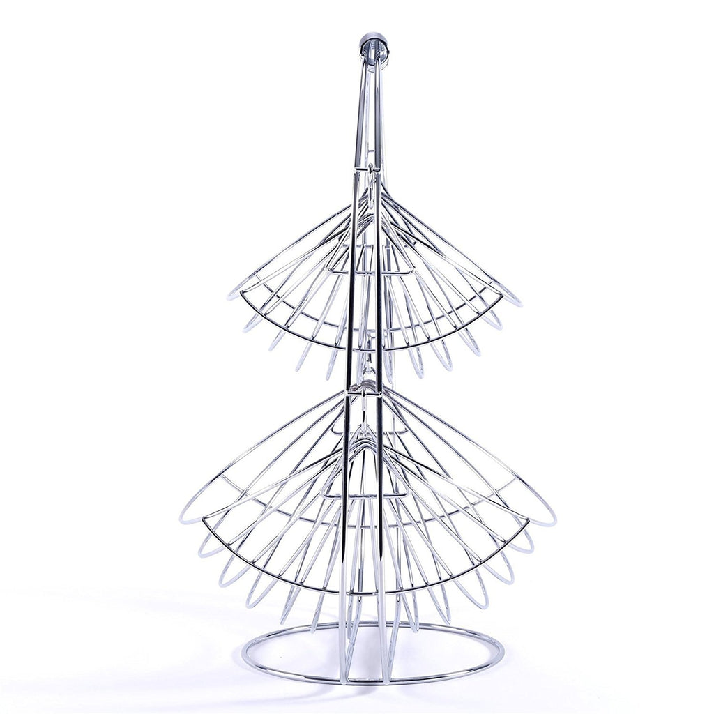 Chrome Swinging Fruit Vegetable Bowl Basket 2 & 3 Tier Rack Storage Stand Holder