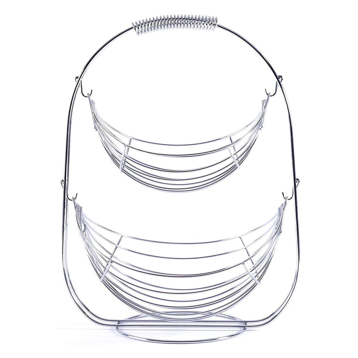 Chrome Swinging Fruit Vegetable Bowl Basket 2 & 3 Tier Rack Storage Stand Holder