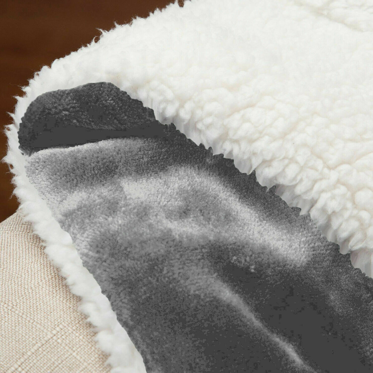 Large Sherpa Fleece Blanket 400 Gsm Super Soft Reversible Warm Sofa Bed Throws