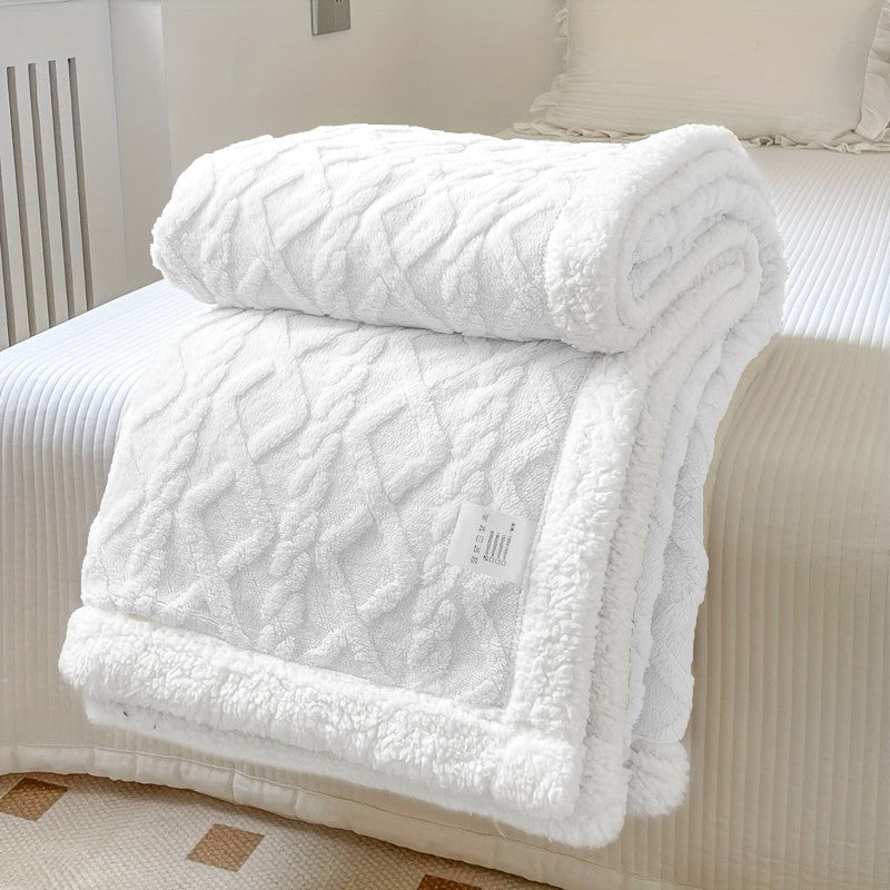 400GSM Ultra Soft Fleece Throw Blanket Twin Queen King, Cozy Bed Sofa Blanket