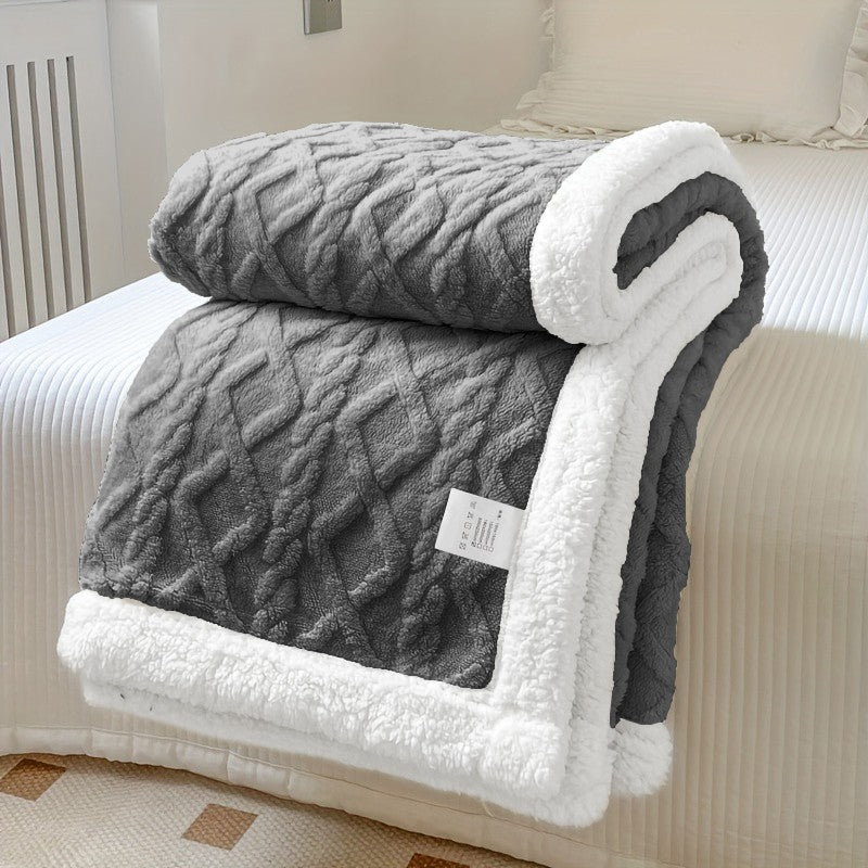 400GSM Ultra Soft Fleece Throw Blanket Twin Queen King, Cozy Bed Sofa Blanket