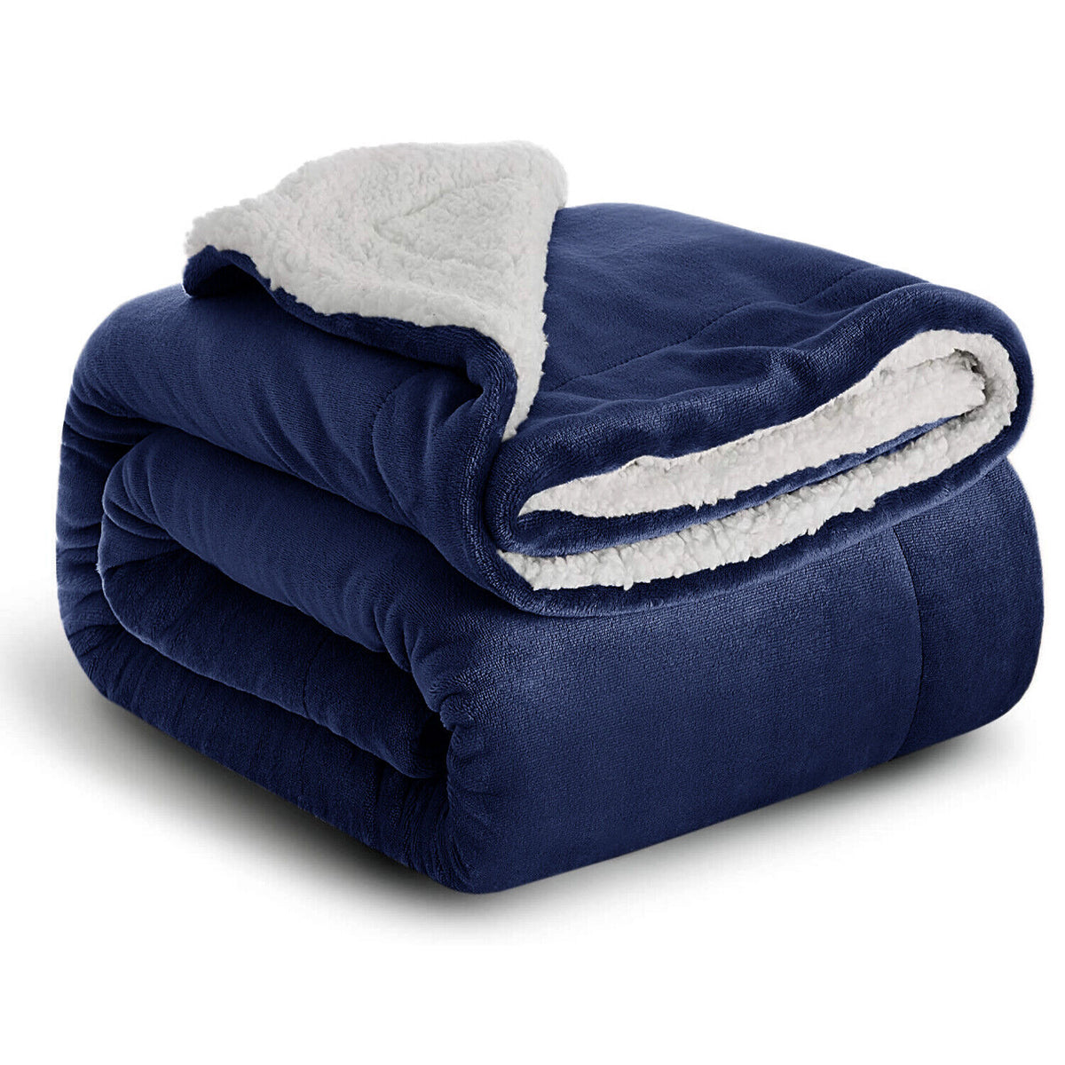 Large Sherpa Fleece Blanket 400 Gsm Super Soft Reversible Warm Sofa Bed Throws