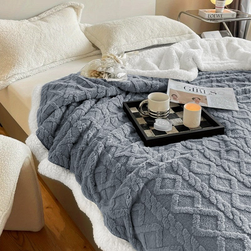 400GSM Ultra Soft Fleece Throw Blanket Twin Queen King, Cozy Bed Sofa Blanket