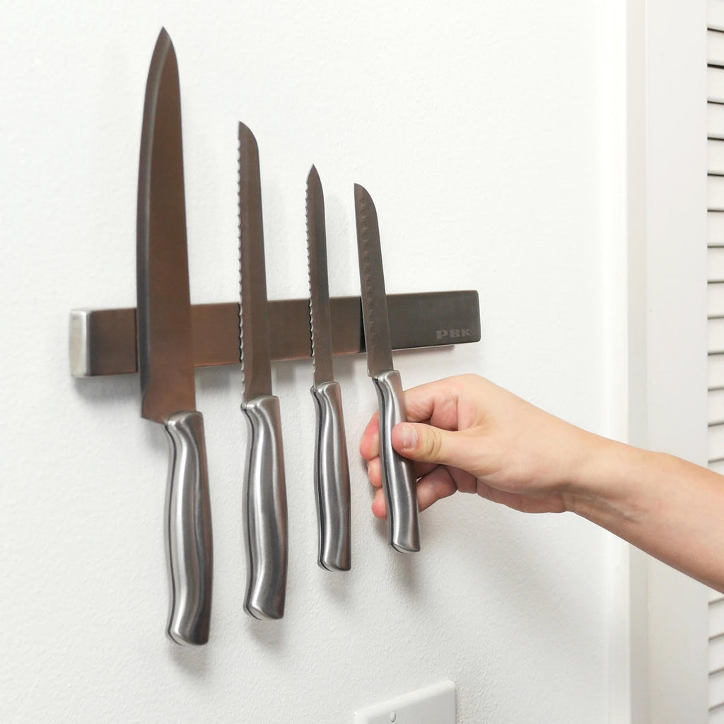 Wall-Mount Magnetic Knife Storage Holder Chef Rack Strip Utensil Kitchen Tool
