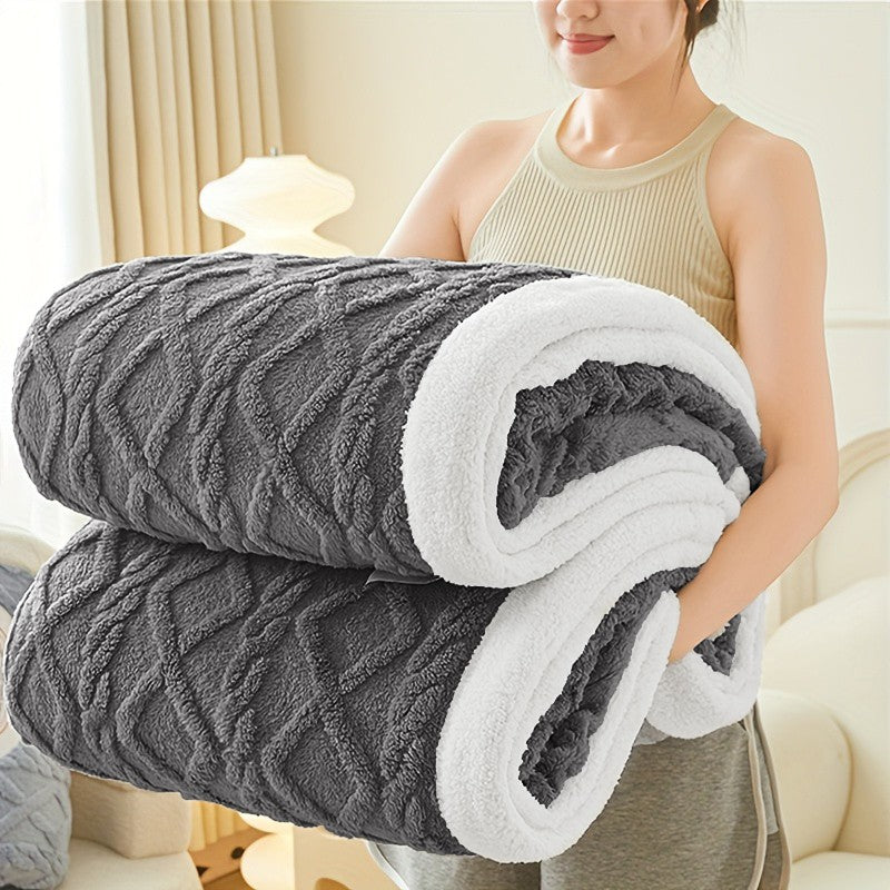 400GSM Ultra Soft Fleece Throw Blanket Twin Queen King, Cozy Bed Sofa Blanket