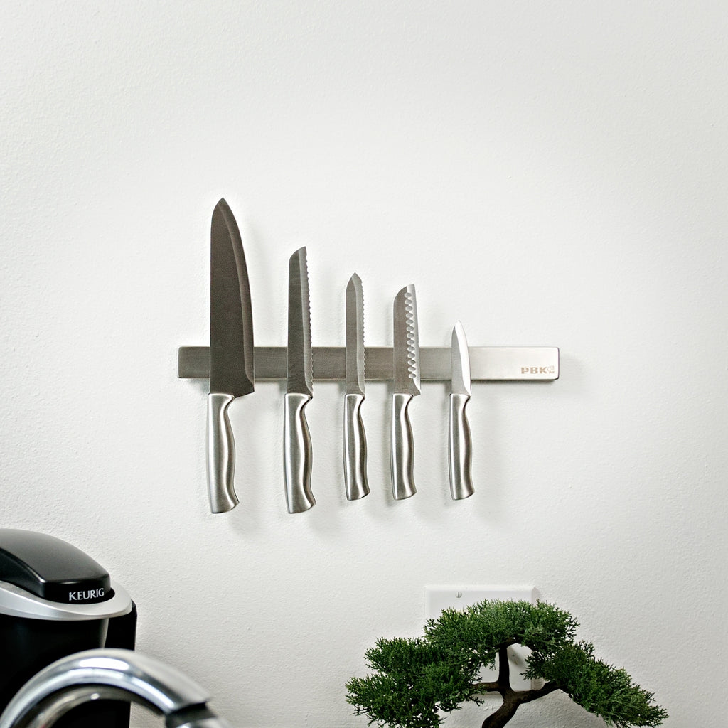 Wall-Mount Magnetic Knife Storage Holder Chef Rack Strip Utensil Kitchen Tool