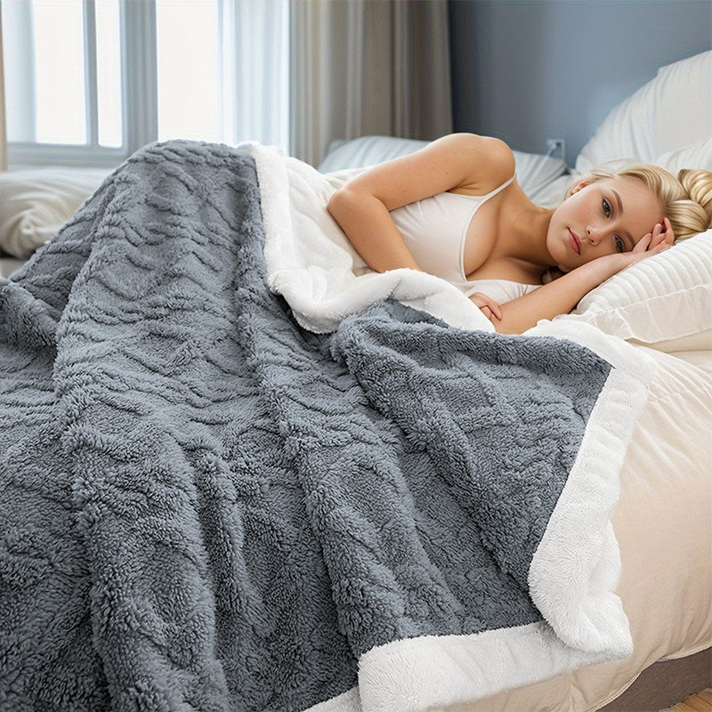 400GSM Ultra Soft Fleece Throw Blanket Twin Queen King, Cozy Bed Sofa Blanket