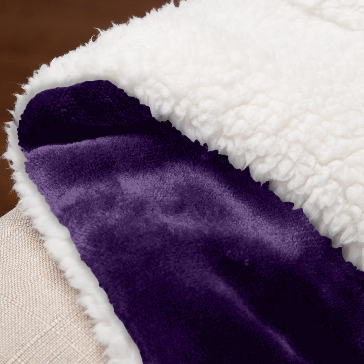 Large Sherpa Fleece Blanket 400 Gsm Super Soft Reversible Warm Sofa Bed Throws