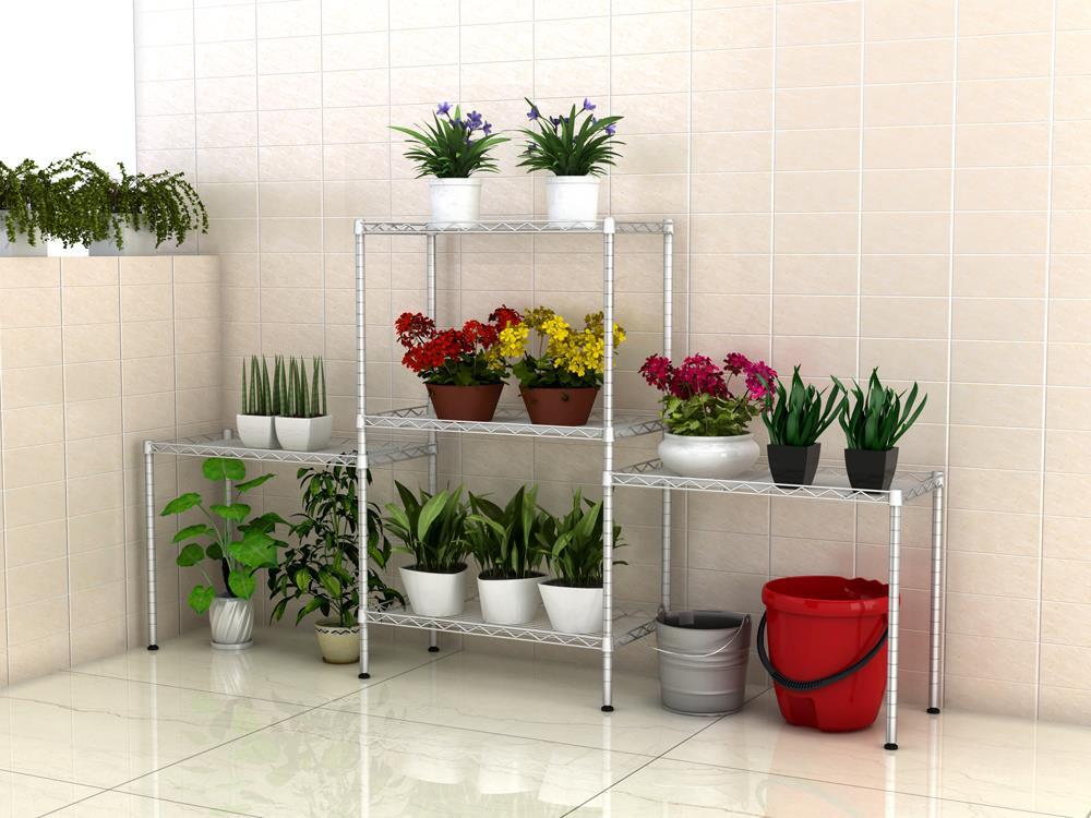 5-Tier Metal Wire Rack Free Standing Shelving Unit Adjustable Heavy Duty Storage