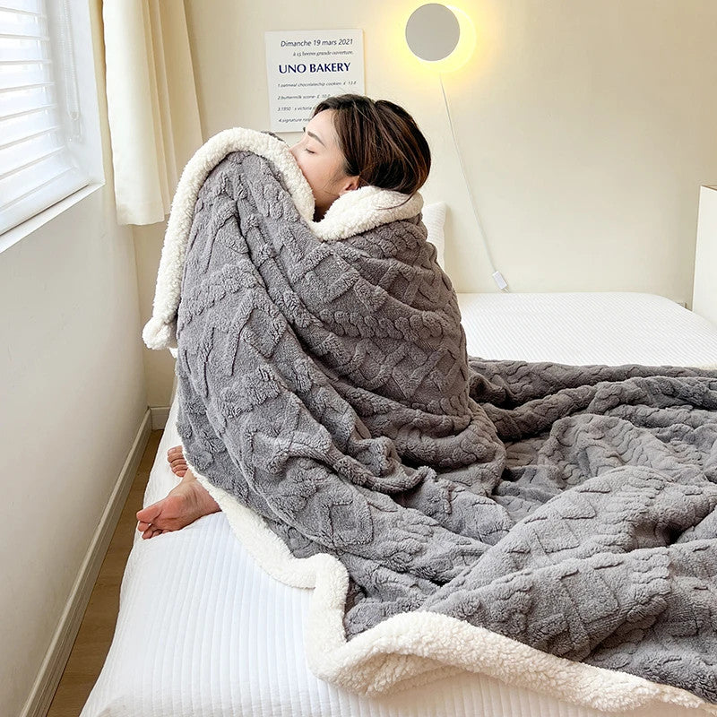 400GSM Ultra Soft Fleece Throw Blanket Twin Queen King, Cozy Bed Sofa Blanket