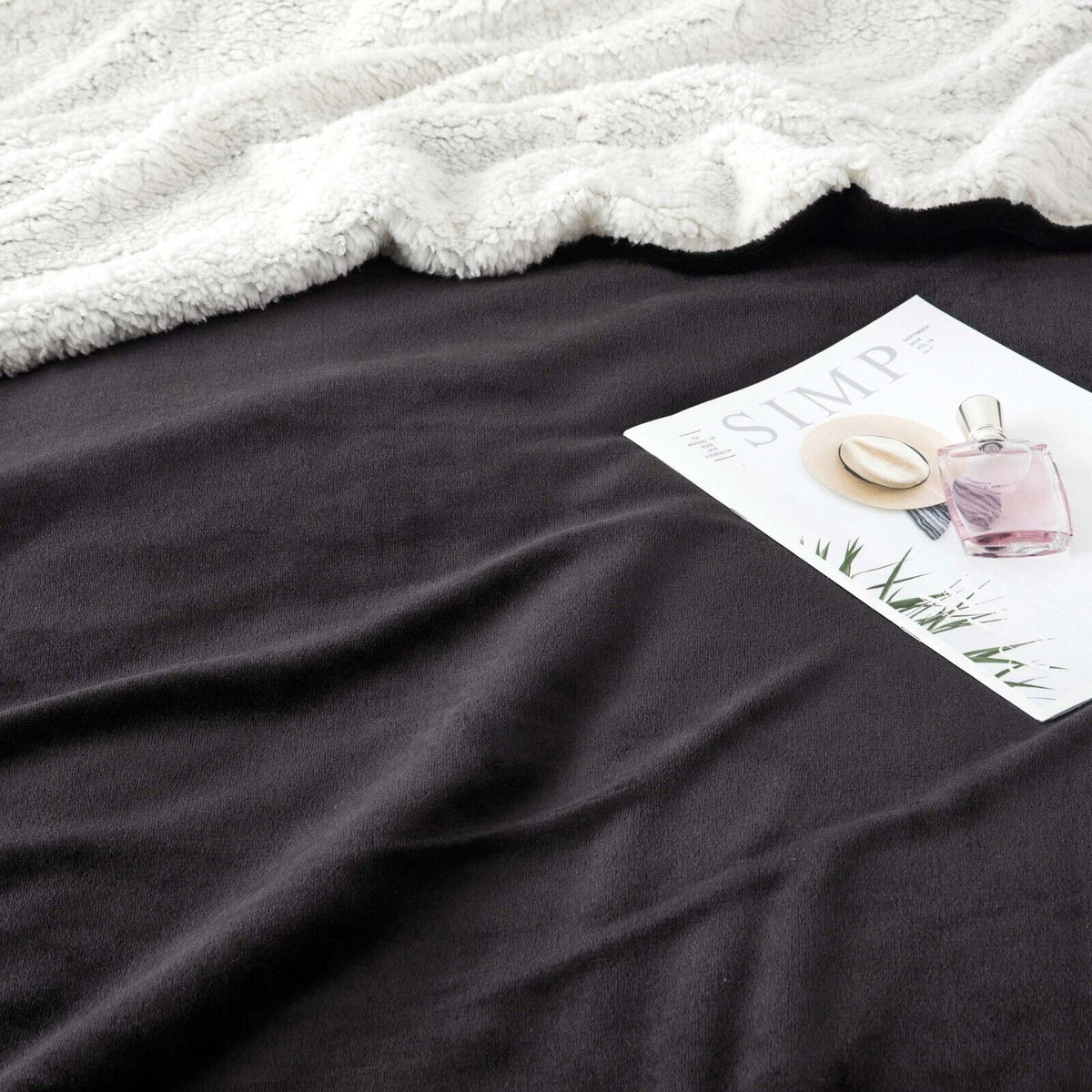 Large Sherpa Fleece Blanket 400 Gsm Super Soft Reversible Warm Sofa Bed Throws