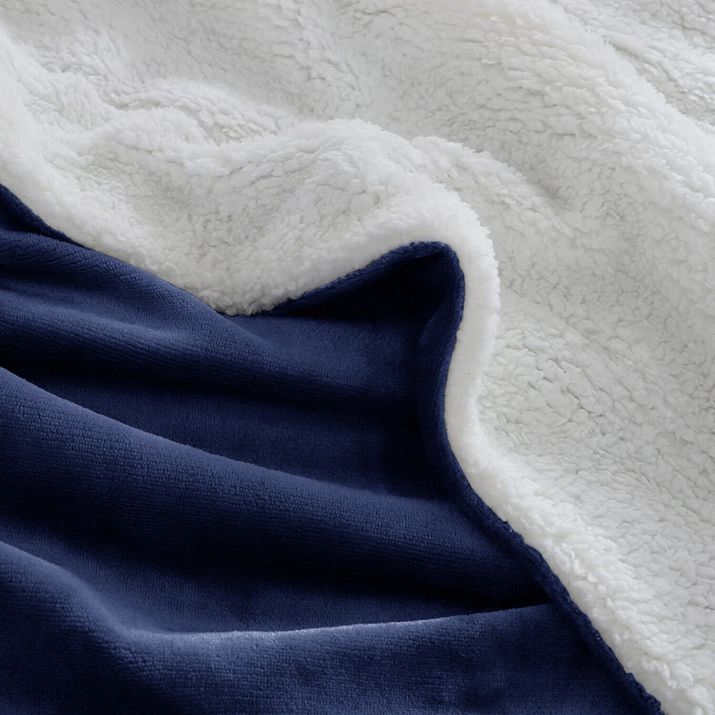 Large Sherpa Fleece Blanket 400 Gsm Super Soft Reversible Warm Sofa Bed Throws