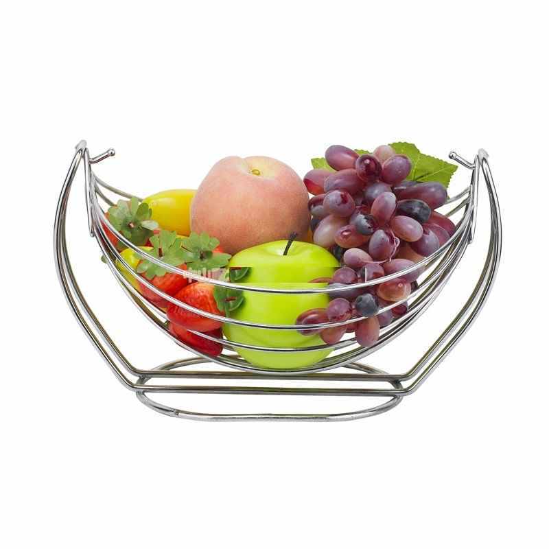 Chrome Swinging Fruit Vegetable Bowl Basket 2 & 3 Tier Rack Storage Stand Holder