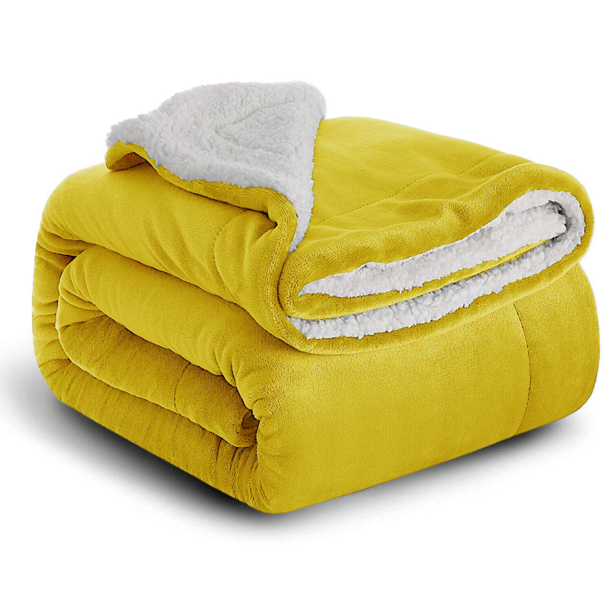 Large Sherpa Fleece Blanket 400 Gsm Super Soft Reversible Warm Sofa Bed Throws